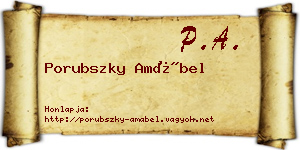 Porubszky Amábel névjegykártya
